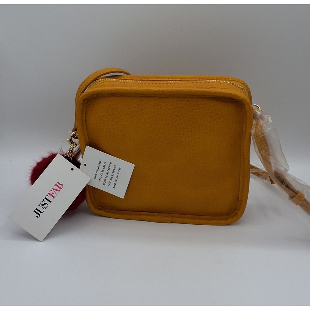 NWT JustFab crossbody bag, vibrant mustard yellow,